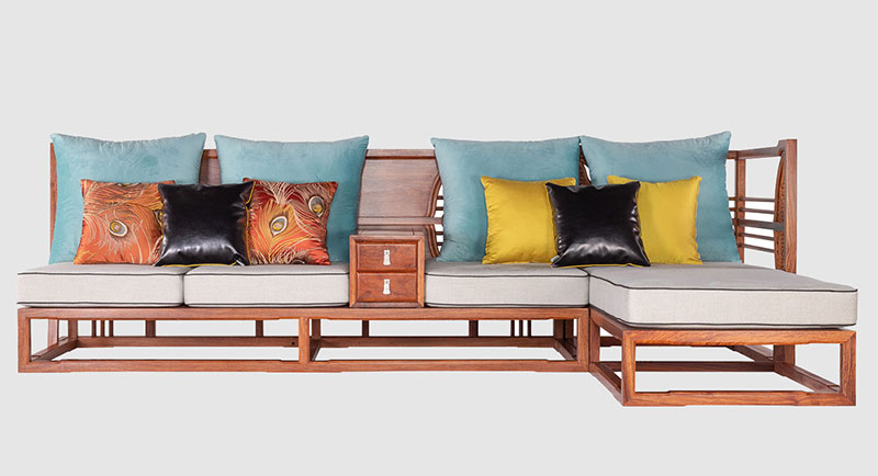 太子河中式家居装修实木沙发组合家具效果图